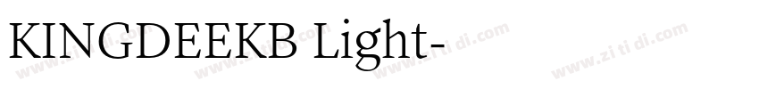 KINGDEEKB Light字体转换